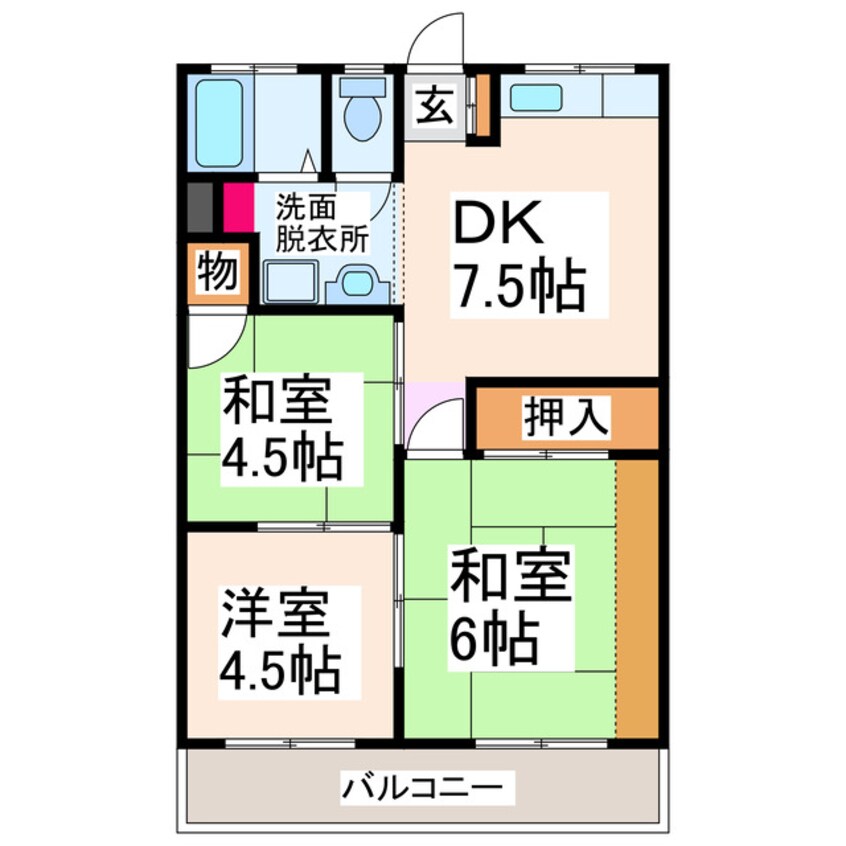 間取図 Ｍｓグリーンコーポ