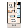madre amante 1LDKの間取り
