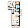 シャンベルタン 1LDKの間取り