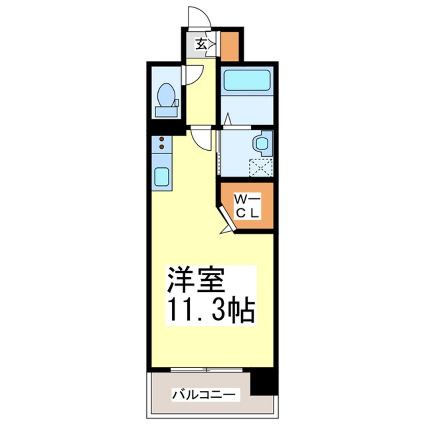 間取図 熊本市電Ａ系統<熊本市交通局>/二本木口駅 徒歩6分 8階 築5年