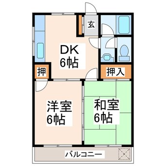 間取図 東かねさコーポ