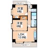 ダイコー新町 2LDKの間取り