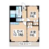 上村ハイツⅢ 2LDKの間取り