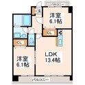 クロノス22上熊本の間取図