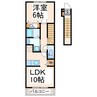 モダンＭ 1LDKの間取り
