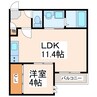ＧＲＡＮＤＴＩＣ　輝 1LDKの間取り