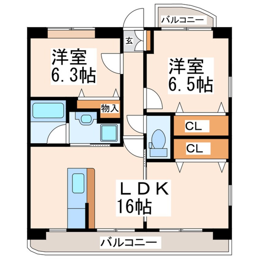 間取図 サニーハウス壱番館