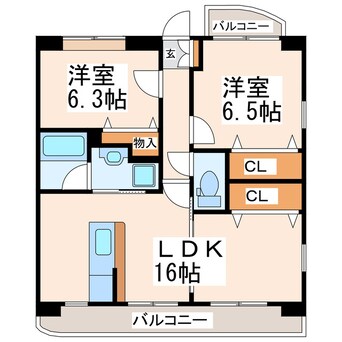 間取図 サニーハウス壱番館