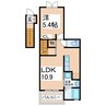 シャルマンヒル 1LDKの間取り