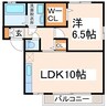 イーグルスネスト 1LDKの間取り