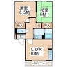産交バス（熊本市）/野中公民館前 徒歩4分 1階 築24年 2LDKの間取り