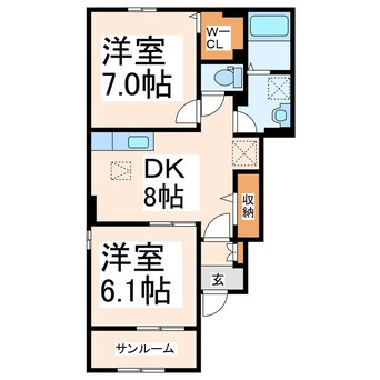 間取図 ヴィラ　ハピネス