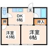 サンハイツ 2DKの間取り