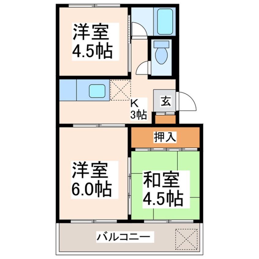 間取図 パークハイツ(花園)