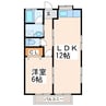 コーポ谷口 1LDKの間取り