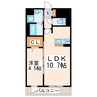 Prime蓮台寺 1LDKの間取り