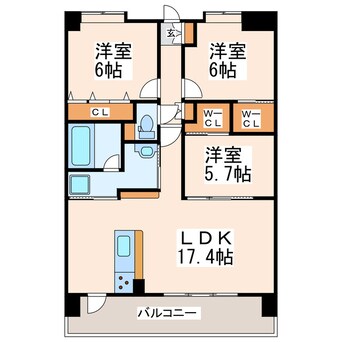 間取図 LIBTH平成駅前