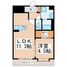LIBTH熊本駅 1LDKの間取り