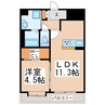 LIBTH熊本駅 1LDKの間取り