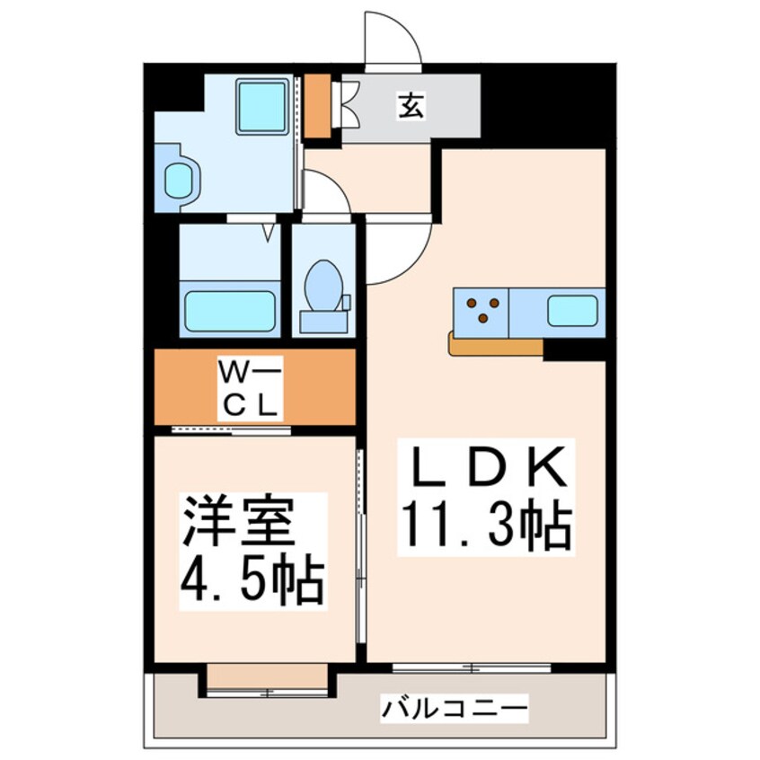 間取図 LIBTH熊本駅