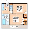 コーポフレンド 2Kの間取り