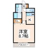 クロノス29新町 1Kの間取り
