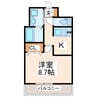 クロノス29新町 1Kの間取り