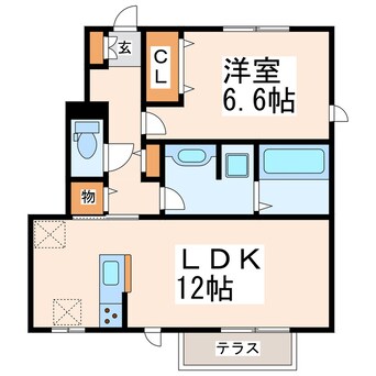 間取図 D-room中原町