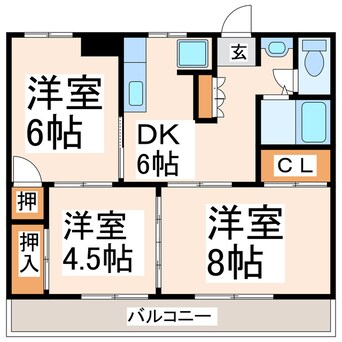 間取図 上熊本清香ビル