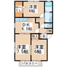 ルピナセゾン 3DKの間取り