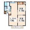 果楽苑 2LDKの間取り