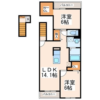 間取図 メゾン・ド・ショコラ