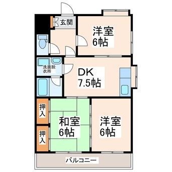 間取図 グランピアマンション建山