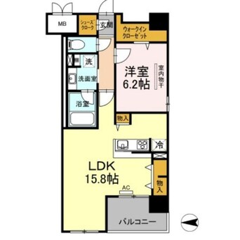 間取図 D‘プレイス九品寺