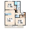 リバティーサンシャイン 2LDKの間取り