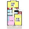 リバーコートＭ 2Kの間取り
