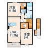シエルブルー 2LDKの間取り