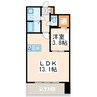 クロノス40新町Ⅲ 1LDKの間取り