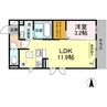 エクレール上代Ⅱ 1LDKの間取り
