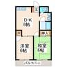 第2上村ハイツ 2DKの間取り