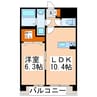 クロノス41新町Ⅳ 1LDKの間取り