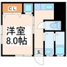 第12三共新町ハイツ 1Kの間取り