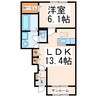 アルカンシエル 1LDKの間取り