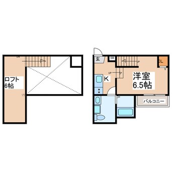 間取図 熊本市電Ｂ系統<熊本市交通局>/段山町駅 徒歩8分 2階 築5年