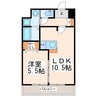 フォーエス本山 1LDKの間取り