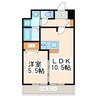 フォーエス本山 1LDKの間取り