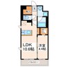 フェリーチェ古城公園 1LDKの間取り