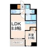 金鼎ビルKomeya 1LDKの間取り