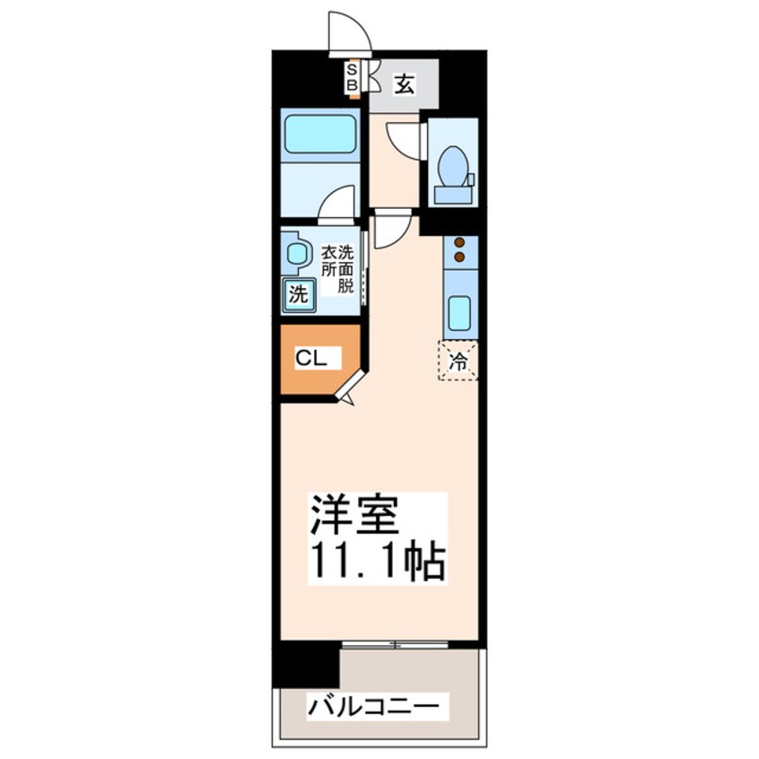 間取図 熊本都市バス（熊本市）/段山 徒歩1分 5階 築7年