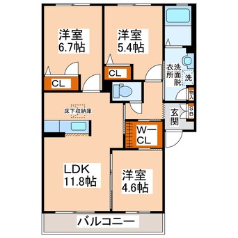 間取図 ウエストヒルズ　Ａ